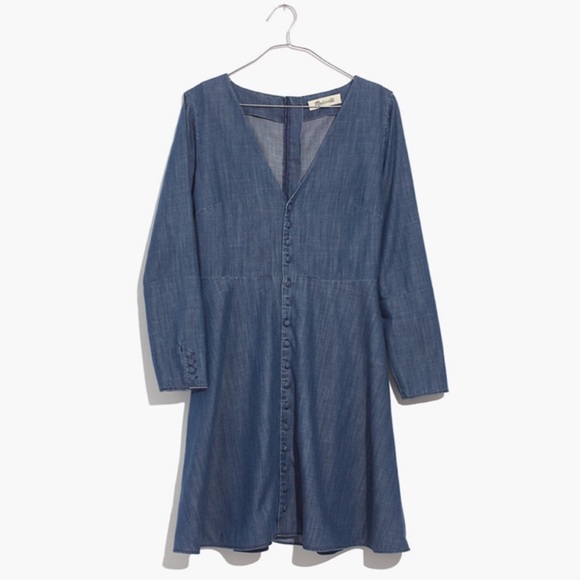 Denim Lilyblossom Button-Front Dress - Picture 5 of 7